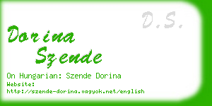 dorina szende business card